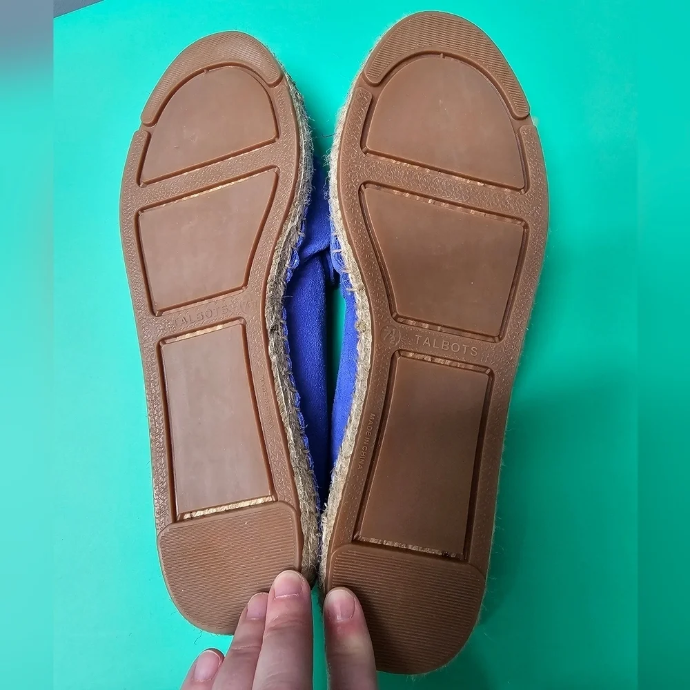 Talbots Suede Purple Espadrilles with Bow Detail